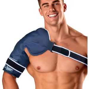 Magic Gel Cool Pads - Ijspakkingen voor rotator cuff blessures, slijmbeursontsteking en zwelling. Koudetherapie-compressiewrap voor de linker- of rechterschouder.