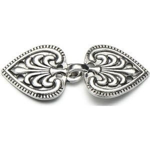 Shirt Cinch Swirl Clip Cape Clips, Sjaal Cardigan Clips Pak van 3 Zinklegering Strass Multicolor(1-antique Silver)