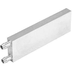 Waterkoelblok aluminium voor CPU-koeler, vloeistofkoeling, pc en laptop, zilverkleurig, 40 x 160 x 12 mm