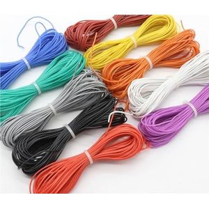 11-kleurige hittebestendige siliconen draad - ultrazacht | 18-26AWG elektrische kabel for DC LED en elektronische componenten(Purple,2M_20 AWG)