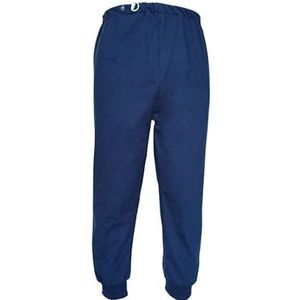 Waterdichte luierbroek voor ouderen, lekvrije lange broek, wasbaar katoen, volwassen urinepads, verlamd, bedlegerige mannen vrouwen (Blauw, M)