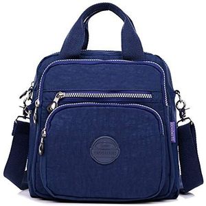 Meisjes Multifunctionele Waterdichte Nylon Top Handvat Handtas Crossbody Satchel Portemonnee Rugzak Leuke Multi-Pocket Rits Reizen Rugzak Tote, Geen-9, M, Bakken