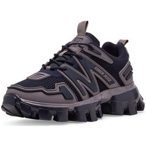 Steve Madden Prive sneakers voor heren, marineblauw, 43 EU, Donkerblauw, 43 EU