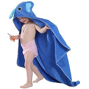 Baby Hooded Handdoek, Chickwin 100% Natuurlijke Katoen Wrap Zachte Wasdoek voor Baby Douche Bad Blauw