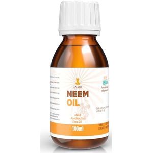 BIO Neemolie - 100 ml - Koudgeperst - Vochtinbrengende Lichaamsolie en Haarolie