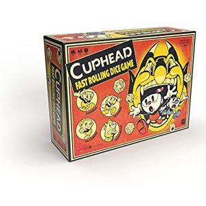 De OP USAopoly - Cuphead: Fast Rolling Dice Game - Officieel merchandise - Bordspel gebaseerd op het videospel Cuphead - Vanaf 12 jaar - Voor 1 t/m 4 spelers - Engels