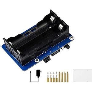 UPS HAT (B) voor Raspberry Pi Uninterruptible Power Supply with I2C Bus Communication, 5V voeding, tot 5A stroom, multi-batterijbeschermingscircuits