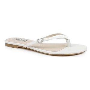 Badgley Mischka Dynah Teenslippers voor dames, Wit leder, 39 EU