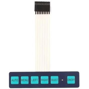 XNASU 1 STKS 1 * 2 3 4 5 Sleutel Knop Membraan Schakelaar 3 * 4 4X5 Matrix Array Toetsenbord 1X6 Toetsenbord met LED Configuratiescherm Pad DIY Kit (kleur: 1x6 toets)