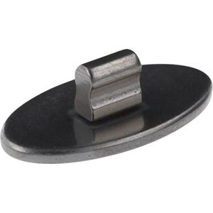 1 paar titanium neuspads (allergievrij) om te klikken, ovaal in 13 mm in titanium