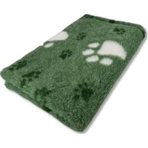 Vetbedding Veterinary Bed - Big Paw Green white- 150 x 100 cm Hondenkleed Dierenkleed Puppykleed Hondenfokker UK Made wasbaar