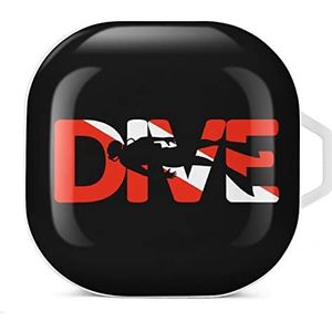 SCUBA Duik Oordopjes Hoesje Compatibel met Samsung Hard Shell Beschermhoes Wit-Stijl