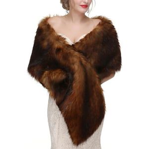 UERSJWYSO Bruiloftsfeestjurken van Imitatiebont Luxe Stola Zachte Bolero voor Avondjurken,5,One Size