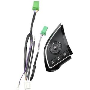 Voor ASX Echo Voor Outlander Multifunctioneel Stuurwiel Aangepaste Knop Volume + Cruise Control Cruisecontrolknoppen(Piano black left+line)