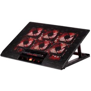 TX Red Alert 6 ventilator, digitale ventilatorregelaar, in hoogte verstelbare laptopkoeler (TXACNBRED)