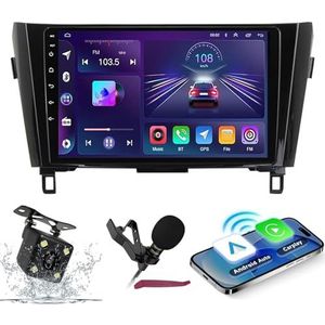 Android 14 Autoradio Navi voor N-issan X-Trail 2013-2017 9 ""Screenradio met draadloze carplay Android Auto GPS Navigatieondersteuning Bluetooth 5.0 HIFI FM 5G-WiFi SWC MIC-camera,M500s