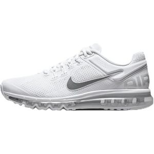 Nike Air Max 2013 Herensneakers, Wit Metallic Zilver Zwart, 45.5 EU