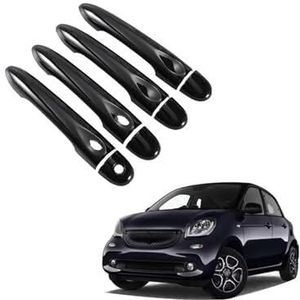 Automotive Buitendeurgreep Autodeurgreepbekleding in glanzend zwart Voor Benz, Voor Smart 453 (2016-2021)(Gloss Black)