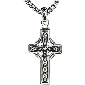 Geschenken voor mannen 316L roestvrijstalen gotische Keltische kruis heren biker charme hanger ketting