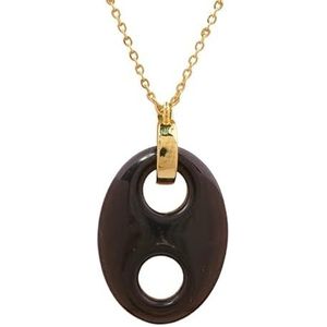 Women Gold Chains Pendant Necklace Bohemia Natural Amazonite Amethyst Necklace Teengirls Jewelry Gift (Color : Obsidian Gold)