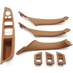 Handgrepen Het Interieur Auto Set Handgrepen Voor Auto-interieurdeuren Voor BMW 5-serie F10 F18 523, 525 En 528, 9 Kleuren, LHD, Beige Zwart Koolstofvezel, 7 Stuks(‎Model a Champagne)