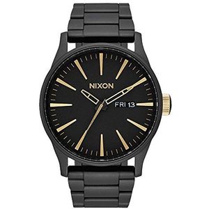 Nixon horloge senry, mat zwart/goud, roestvrij staal