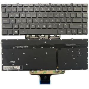 US RU-indeling voor HP X360 voor Pavilion 15T-EW 14-EC DW EK DV DY 14m-DW 13-BB TPN-I137 Q244 Q234 Q243 Q262 E267 laptoptoetsenbord(Brown Backlight US)