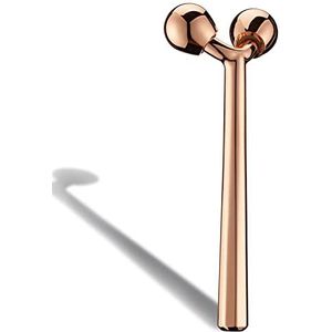 Tekson Gezichtsroller, metalen massager, massagegereedschap voor gezicht (roos)