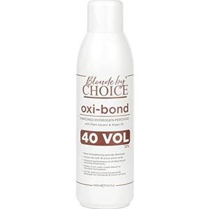 Blonde By Choice Oxi-binding 40 Vol Ontwikkelaar Verrijkt 12% Waterstofperoxide met Keratine, Arganolie & Aminozuren. Mix Hair Bleach Poeder En Peroxide om haarkleuring of Bleken 1000ml te verbeteren