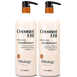 Oliology Kokosconditioner (2 stuks), voedingsrijke conditioner herstelt levendigheid, botanisch doordrenkt, parabenenvrij