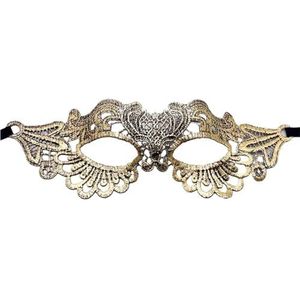 pipisweet Mode Prinses Maskerade Kant Half Gezichtsmasker Sieraden Volwassen Oogmasker Vrouwelijke Party Prom Rekwisieten Prestaties (Goud)