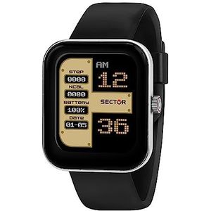 Smartwatch with microphone for men Sector S-03 black R3251294001 steel and silicone