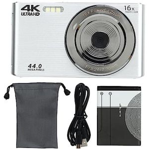 Digitale Camera, 2,8 Inch Scherm 4K 44 MP Kleine Digitale Camera Camara Digital met 16x Digitale Zoom voor Fotografie (SILVER)