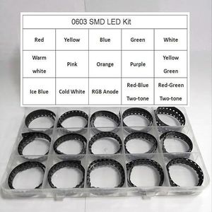 750PCS 15Colorsx50Pcs SMD 0603 Super Bright Red/groen/blauw/geel/wit/Warm/roze/oranje/paars/RGB LED Lichte Diode Kit Set