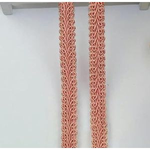 5 meter blauw/offwhite/zwart DIY kanten rand gevlochten voor kostuum duizendpoot vlecht naaien kant lint 12MM-oranje roze
