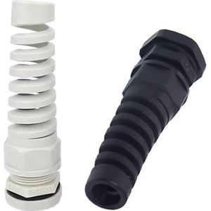 Nylon kabelverzegeling, Kabelwartel IP68 Kunststof PA66 M12-M27 Multicolor 5 stuks(M24-15 White 5pcs)