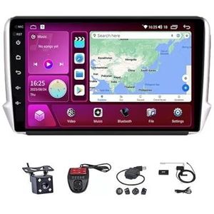 Android Touch Screen Car Stereo 10 Inch Car Stereo Radio Plug And Play Autotoebehoren Autoradio Met Bluetooth En Navigatie En Achteruitrijcamera Voor Peugeot 2008 208 Series 2014-2018(M200S 4G+WIFI