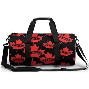 Canadese Maple Leaf Eh Team Grote Sporttas Lichtgewicht Carry On Duffel Bag Met Compartimenten Tote Bag Reizen