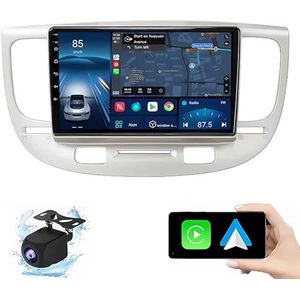 Android 14.0 2 Din Autoradio 9"" Touchscreen Auto Stereo voor KIA RIO 2 2005-2011 met Draadloze Carplay Android Auto GPS navigatie AHD Omgekeerd beeld Stuurwielbediening(P5(6G+128G))