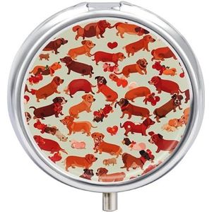 Ronde pillendoos 3 compartimenten draagbare medicijnpillendoos één maat pillendoos voor zakpillenorganisator en vitaminecontainers voor reizen