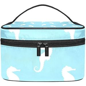 schattige Seamasters make-up organizer tas, reismake-up tas organizer case draagbare cosmetische tas voor vrouwen en meisjes toiletartikelen, Meerkleurig, 22.5x15x13.8cm/8.9x5.9x5.4in