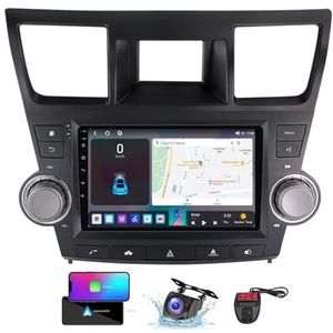 Voor Toyota Highlander 2 XU40 2007-2013 Android 13 Carplay Autoradio, 9 inch Scherm Radio Wireless Android Auto Bluetooth 5.0 Handsfree 4G WiFi FM/RDS/DAB+ Radio DSP Camera + DVR(NF-5)