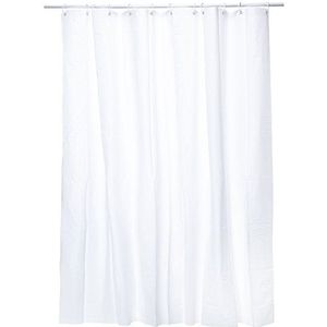 Douchegordijn Badgordijn; Waterdicht, Wasbaar Anti-Mould 100% Polyester Badgordijn voor Badkuip & Douchebak (Wit)