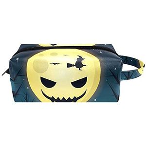 draagbare reizen make-up tas voor vrouwen cosmetische case organizer met handvat toiletartikelen sieraden borstels zakje halloween pompoen snoep zwart, Multi kleuren 10, 8.2x3.1x3.5 in/21x8x9 cm, Make-Up zakje