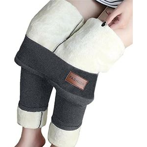 Lanabella Slim Winter Leggings, Thermal Fleece Lined Leggings, Winter High Waist Leggings Warm Pants for Women (Gray-b, XXL)