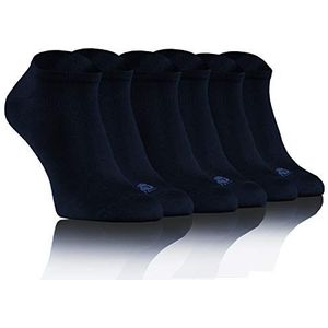 Sesto Senso Bamboe Sokken Sneakers Laag Dames Heren 3 Paar Pack 41-43 Donkerblauw