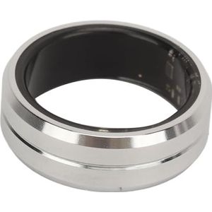 Slimme Ring, 18 Mah Stofdicht Zilver op Afstand foto's Maken van Fitnesstracker Ringstappen Tellen voor Cadeau (21,5 mm/0,85 inch)