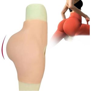 Adima Ultra Zachte Siliconen Broek voor De Billen, Heupvergroter, Open Kruis Slip, Nep Billen Corrigerend Slipje voor Cosplay,Brown(0.8cm)