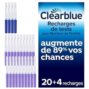 Clearblue - Advanced - Vruchtbaarheidsmonitor Navulpakket - 20 Vruchtbaarheidstests en 4 Zwangerschapstests - 24 Tests