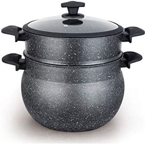 Mayerhoff Couscous-pot van aluminium, met anti-aanbaklaag, 5 tot 10 liter